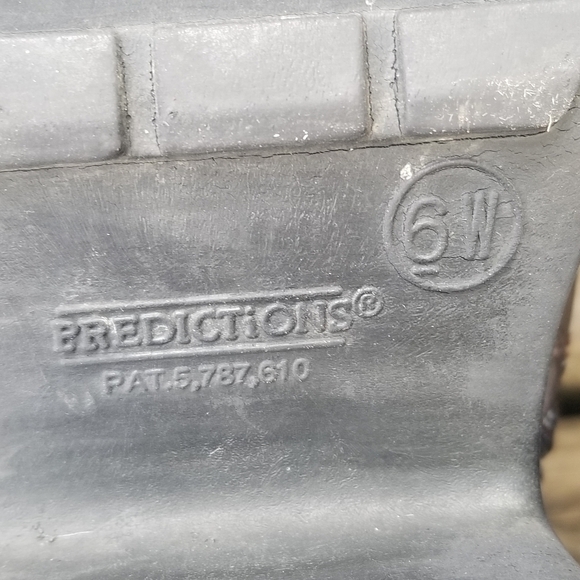 Vintage 90s Y2k Brown Faux Vegan Leather Chunky Platform Chelsea Boots 6 WIDE - Picture 9 of 10